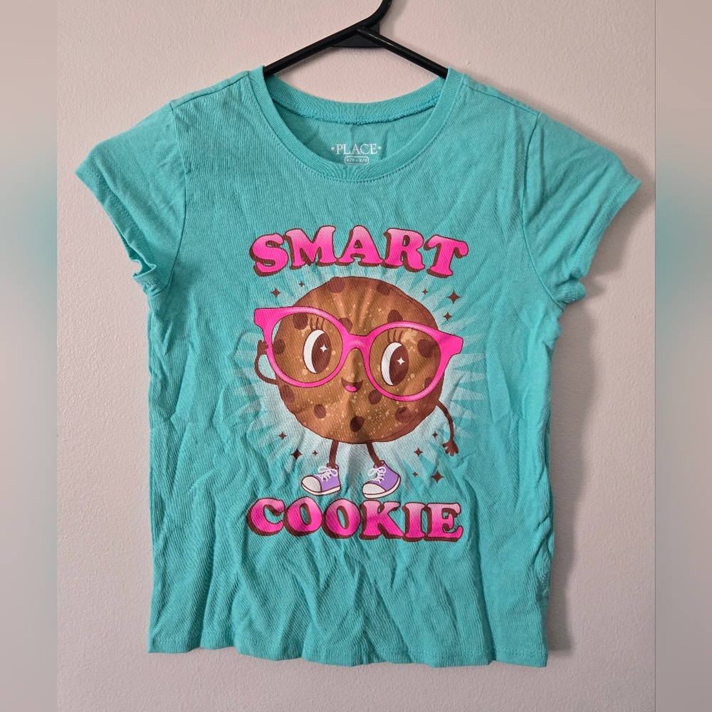 The Children's Place Teal T-Shirt with Cookie Design